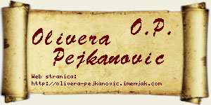 Olivera Pejkanović vizit kartica
